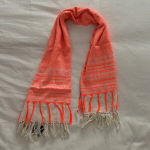 Forever 21 Neon Orange and White Scarf